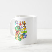 Mug Number Day Dinosaur Math Design for Kids (Devant gauche)