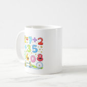 Mug Number Day Math Equations Design for Kids (Devant gauche)