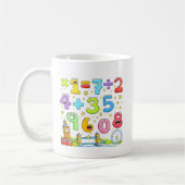 Mug Number Day Math Equations Design for Kids (Gauche)