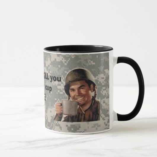 Mug numérique, homme d'armée simple, vrai patc… - (Droite)