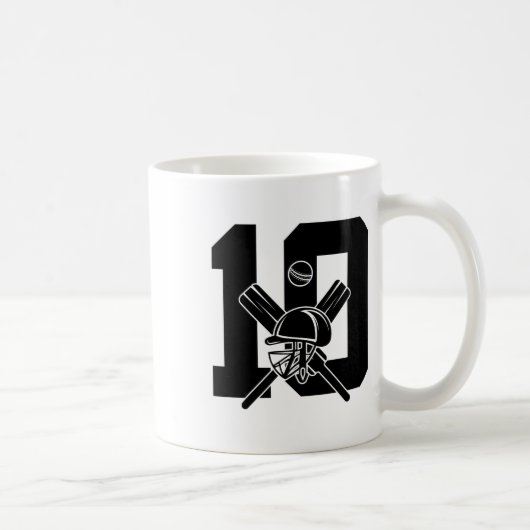 Mug Numéro 10 Ans Cricket 10e Anniversaire  (Droite)