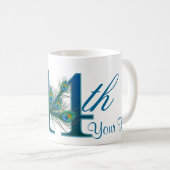 Mug Numéro 14/tasse de conception des textes de (Devant droit)