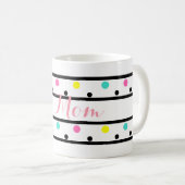 Mug Numéro 1 Maman Pois noirs (Devant droit)