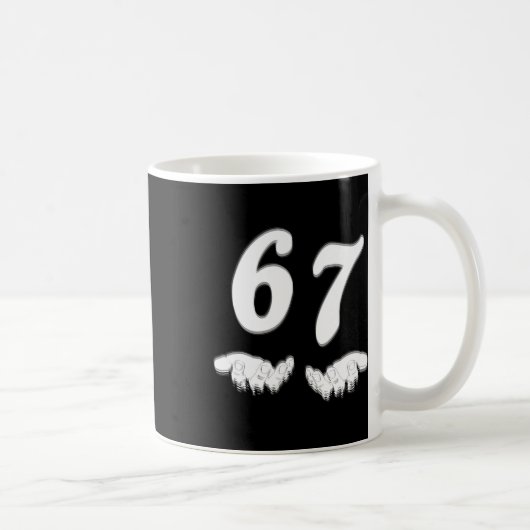 Mug Numéro 67 Correspondant Six Sept Mème Drôle Hallow (Droite)