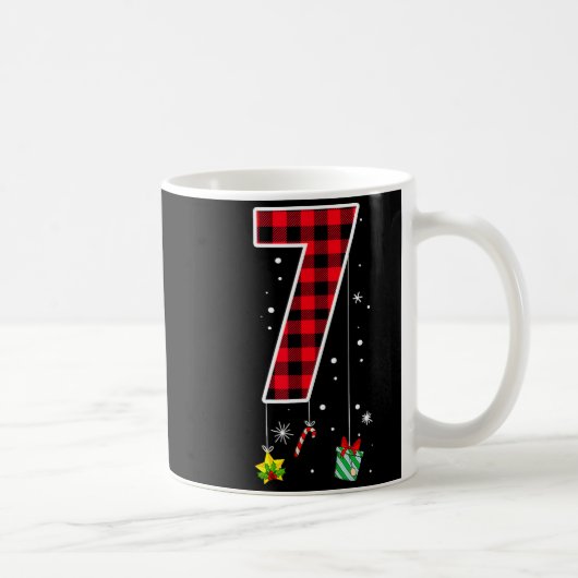 Mug Numéro 7 Citation de mème drôle 6 7 Six Sept Noël (Droite)