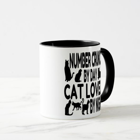 Mug Numéro Amoureux des chats Cruncher (Devant droit)
