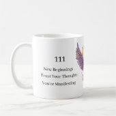 Mug Numéro d'ange personnalisé Art Céleste (Gauche)
