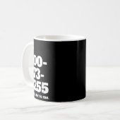 Mug Numéro de ligne d'appel du suicide (Devant gauche)