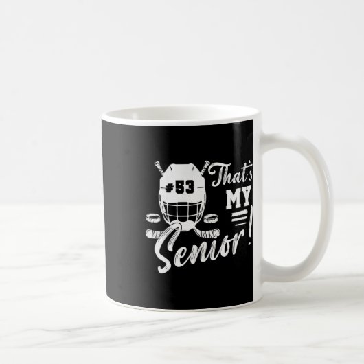 Mug Numéro de maillot 53 Maman de hockey C'est mon sen (Droite)