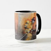 Mug Numéro de poste de pompier Fireman Texte personnal (Devant droit)