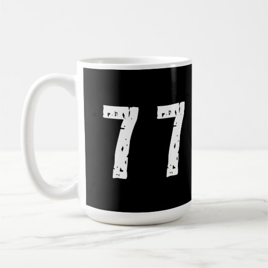 Mug Numéro de sport 77 (Gauche)