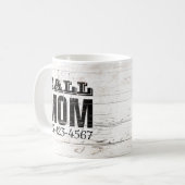 Mug Numéro de téléphone de maman d'appel (Devant gauche)