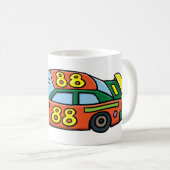 Mug Numéro de voiture de course 88 (Devant droit)