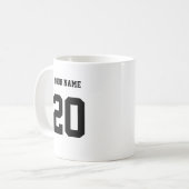 Mug Numéro et nom personnalisés (Devant gauche)