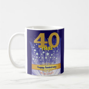 Mug Numéro gras du 40e anniversaire de récupération pe