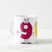 Mug Numéro heureux 90 (Devant gauche)