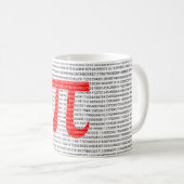Mug Numéro rouge d'origine pi jour symbole mathématiqu (Devant droit)