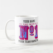 Mug Numéro Un Du Fan De Football. Claret et bleu (Gauche)