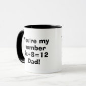 Mug Numéro Un Papa Math Amoureux Drôle Fête des pères  (Devant gauche)