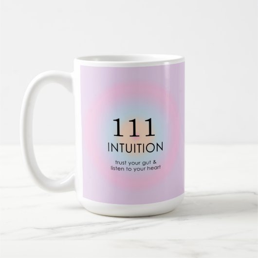 Mug Numérologie moderne des nombres anges 111 Intuitio (Gauche)
