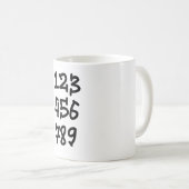 Mug Numéros 123456789 (Devant droit)
