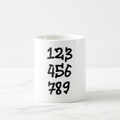 Mug Numéros 123456789 (Centre)