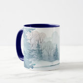 Mug Numéros 6 Seigneur Bénissez-vous Bible Verse Neige (Devant gauche)