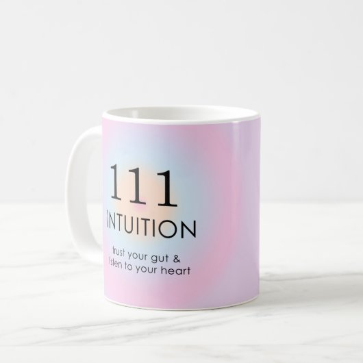 Mug Numéros d'ange Numérologie 111 Intuition (Devant gauche)