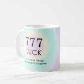 Mug Numéros d'ange Numérologie 777 Motivation de la ch (Devant gauche)