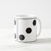 Mug Numéros DICE pips 4 & 3 + vos idées (Devant droit)