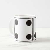 Mug Numéros DICE pips 4 & 3 + vos idées (Devant gauche)