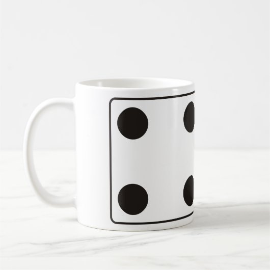 Mug Numéros DICE pips 4 & 3 + vos idées (Gauche)