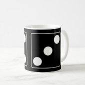 Mug Numéros DICE pips blanc 4 & 3 + vos idées (Devant droit)