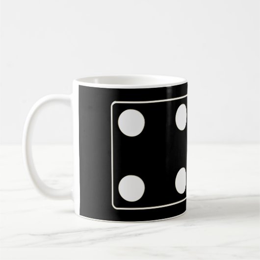Mug Numéros DICE pips blanc 4 & 3 + vos idées (Gauche)