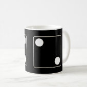 Mug Numéros DICE pips blanc 5 & 2 + vos idées (Devant droit)