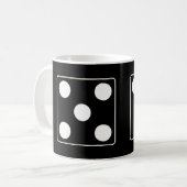 Mug Numéros DICE pips blanc 5 & 2 + vos idées (Devant gauche)
