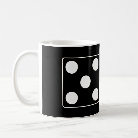 Mug Numéros DICE pips blanc 5 & 2 + vos idées (Gauche)