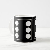 Mug Numéros DICE pips blanc 6 & 5 + vos idées (Devant gauche)