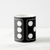 Mug Numéros DICE pips blanc 6 & 5 + vos idées (Centre)
