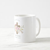Mug NUN - Ordination ou anniversaire - Croix florale (Devant droit)