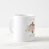 Mug NUN - Ordination ou anniversaire - Croix florale (Devant gauche)