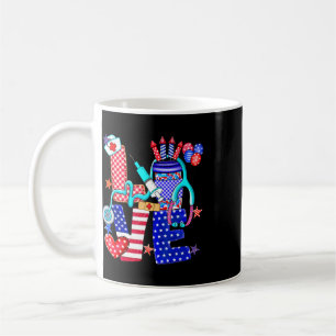 Mug Nurse Amour 4 juillet Drapeau américain Memorial D