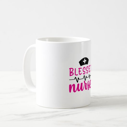 Mug Nurse Gift | Blessed Nurse (Devant gauche)