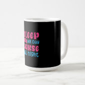 Mug Nurse Gift | Sleep All Day Nurse All Night (Devant droit)