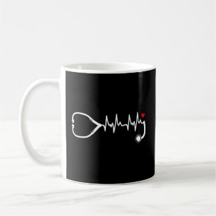 Mug Nurse Heartbeat - Stethoscope Heart Student Nurse
