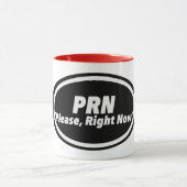 Mug Nurse Humor Print Novelty: P R N (Centre)