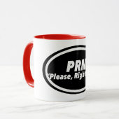 Mug Nurse Humor Print Novelty: P R N (Devant gauche)