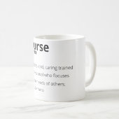 Mug Nurse Noun Proud Hero Job Nursing Quote (Devant droit)