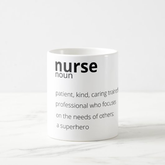 Mug Nurse Noun Proud Hero Job Nursing Quote (Centre)