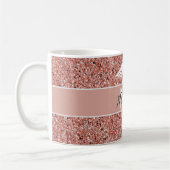 Mug Nurse NP Graduate Modern Rose Gold Nom du script (Gauche)